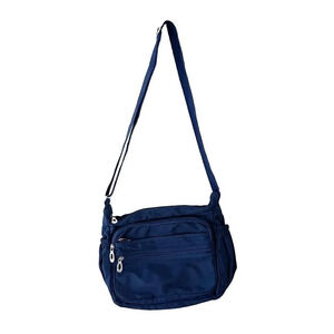 NoTag Womens Blue Crossbody Bag Adjustable Multi Pockets Travel Minimal Casual